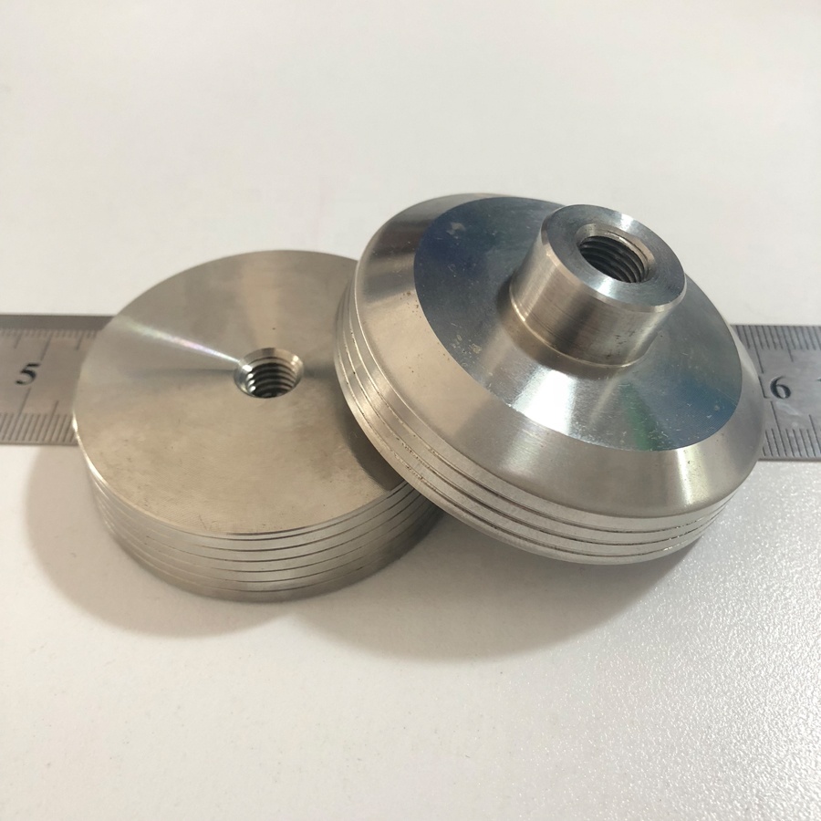 China cnc machine flat stainless steel coffee tamper base 