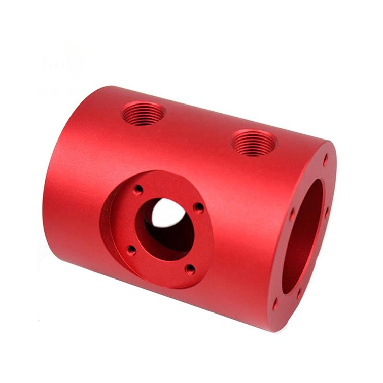 custom red anodized aluminum cnc turning parts 